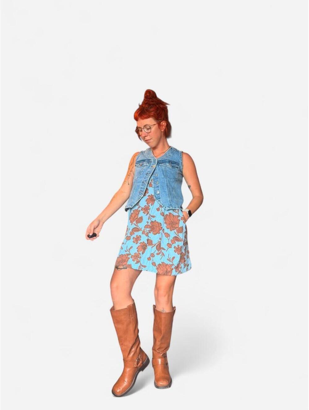 LOFT Women's Blue Dress - Picture 2 of 8